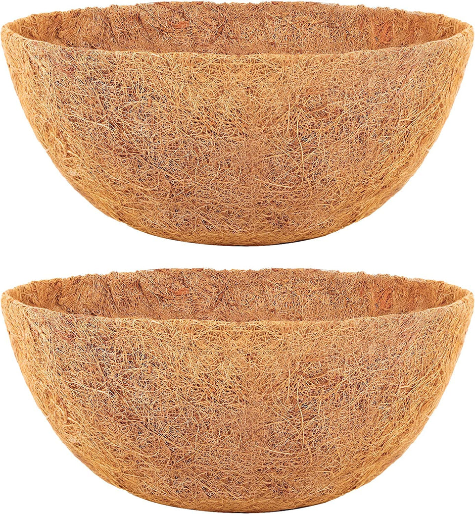 HFHOME 16-inch round coco liner for window boxes enhances airflow and root comfort