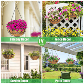 HFHOME coco fiber liner supports moisture retention for balanced watering