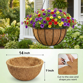 HFHOME coco liner soaking helps it conform to baskets for a snug fit and long lasting use