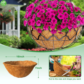 HFHOME natural brown coco fiber liner adds organic texture to baskets