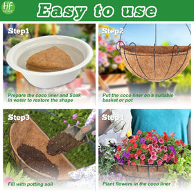 HFHOME wall basket liner 16in assembled ready for use