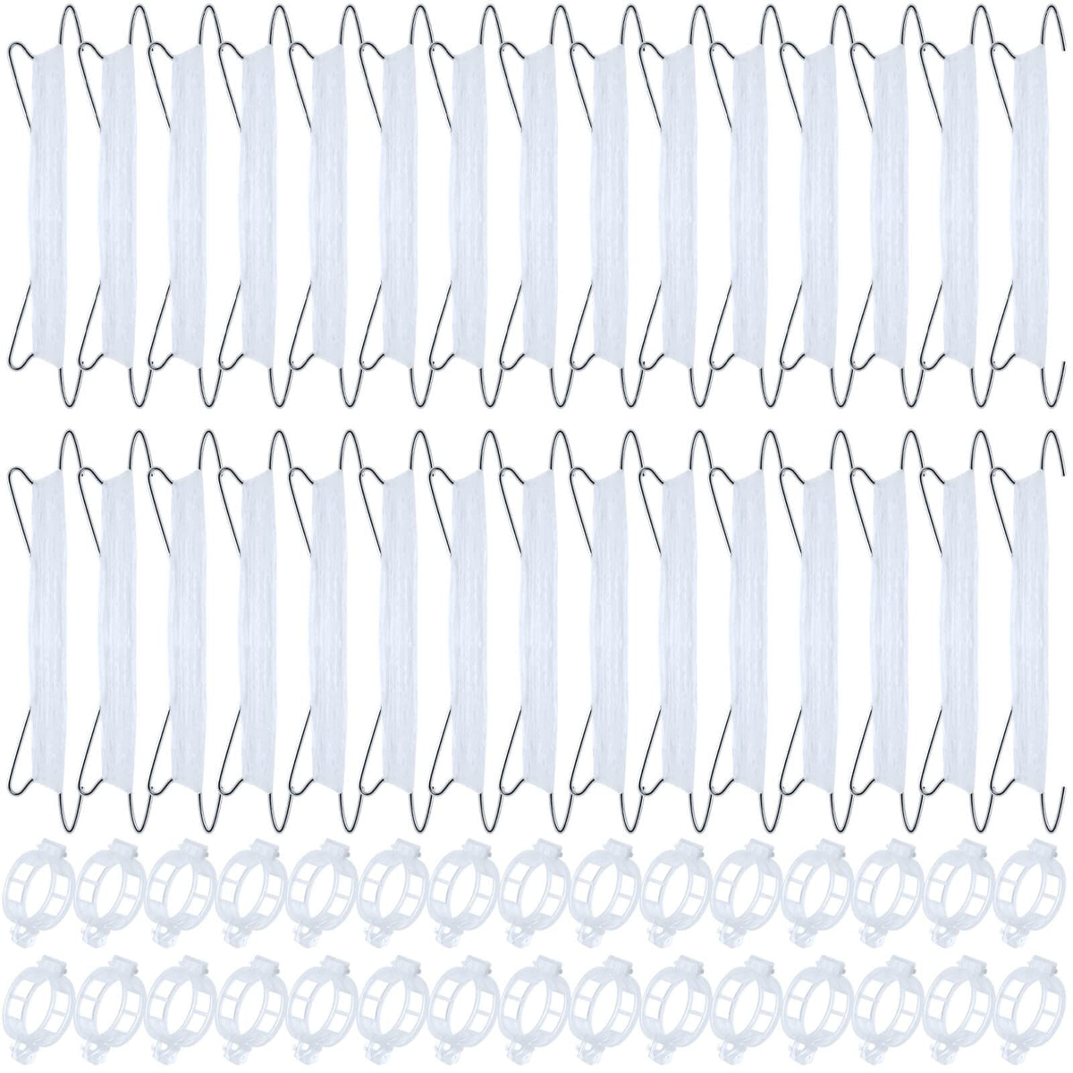 HFXXAD tomato hooks with string neatly arranged for upward vine support