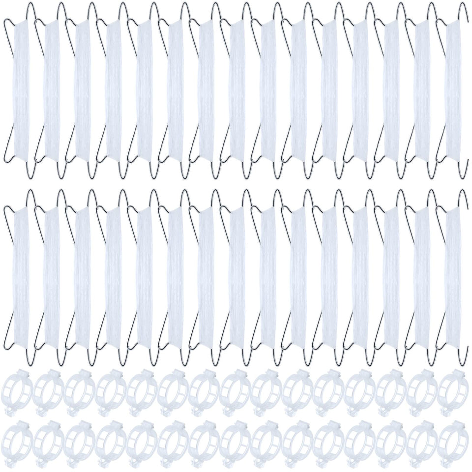 HFXXAD tomato hooks with string neatly arranged for upward vine support