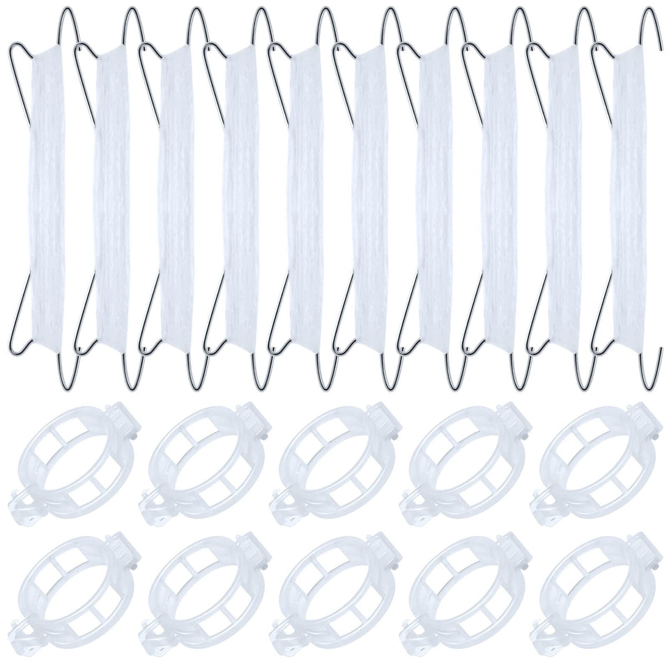 HFXXAD tomato hooks with string for sturdy vertical growth and reduced fruit pinching.