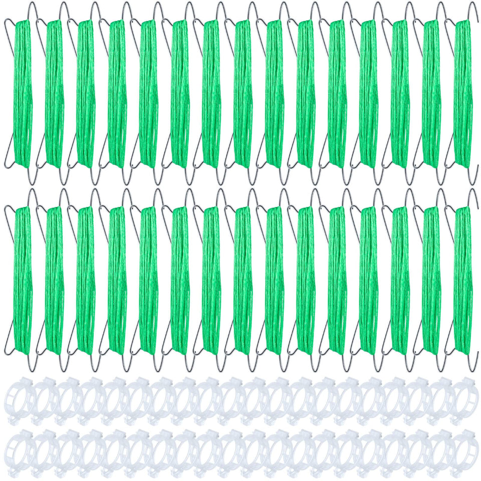 HFXXAD tomato hooks with string for sturdy vertical growth and neat vine management.