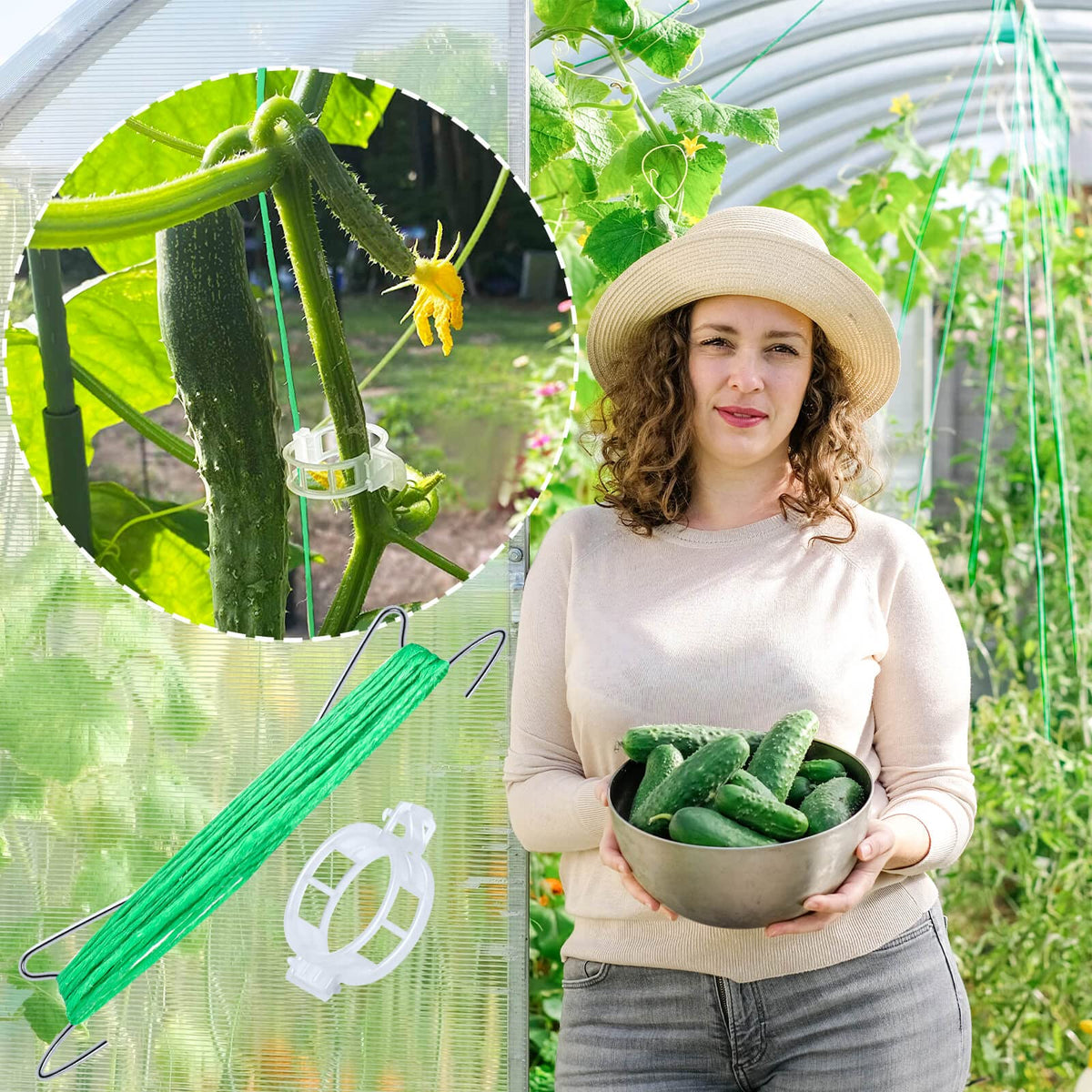 HFXXAD 33.3ft twine ready to train stems toward sunlight