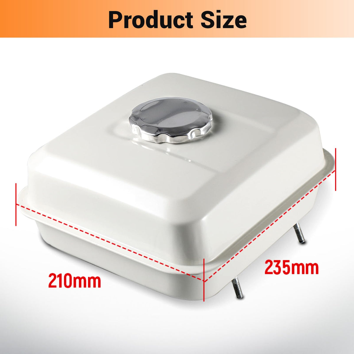 HGC fuel tank for Honda GX160 with white cap supports easy top up.