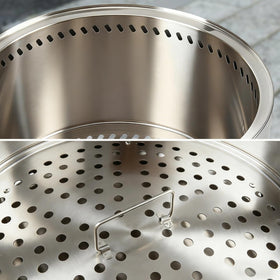 HGD 20-inch smokeless fire pit side view shows sturdy stainless steel build