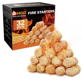 HGD Fire Starter 32pcs bundle for quick indoor or outdoor fires.