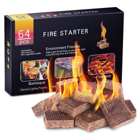 HGD Fire Starter packaging demonstrates quick ignition for outdoor fires.