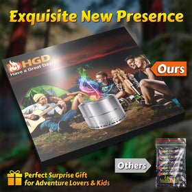 HGD color fire packets are safe, simple to use, and splash color into flames.