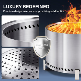HGD modern bright firepit design adds a stylish focal point to the yard