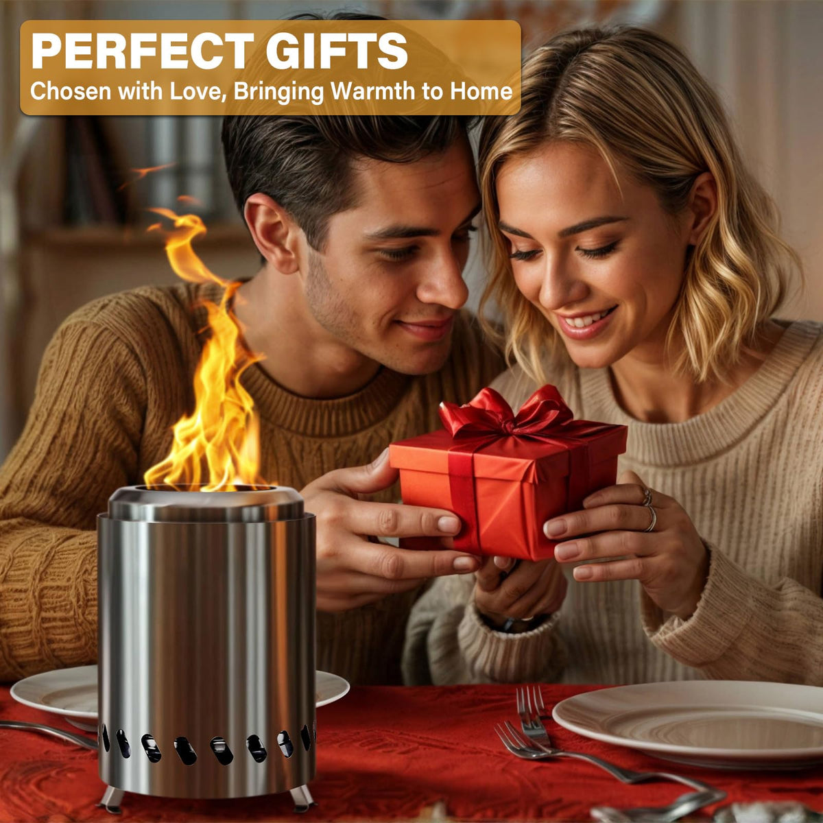 HGD Small Tabletop Fire Pit smokeless design for cleaner outdoor warmth