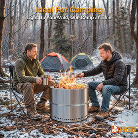 HGD smokeless fire pit perfect for backyard and patio evenings