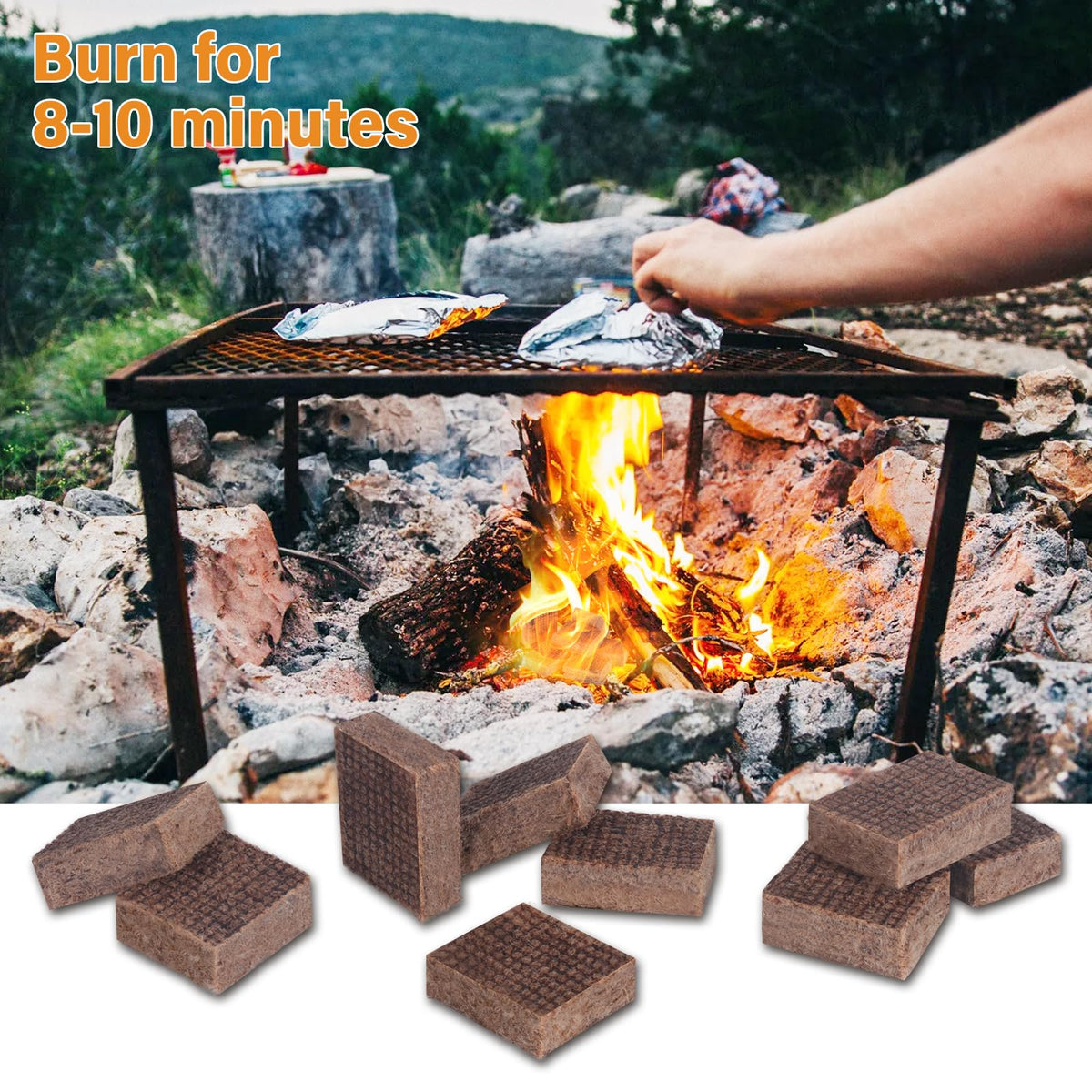 HGD versatile fire starter squares for grill, fireplace, campfire and stove