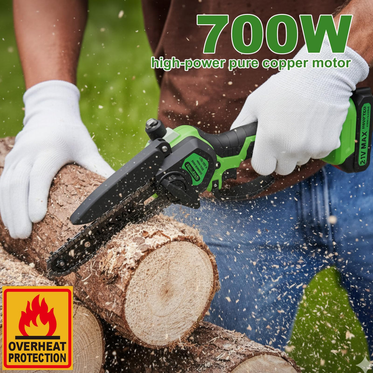 Hguptgw auto oiler system keeps the chain lubricated during use.