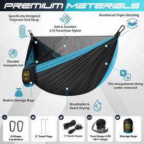 HGYI hammock mosquito-net mesh close-up showing breathable protection.