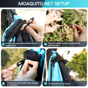 HGYI heavy-duty hammock fabric demonstrates 600 lb weight capacity.
