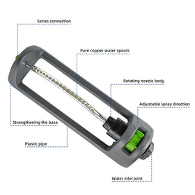 Adjustable spray angle allows tailored watering with HH Together sprinkler.