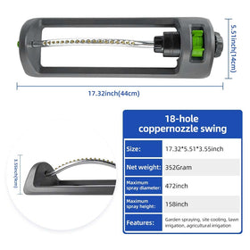 HH Together oscillating sprinkler featuring a turbo-driven motor for smoother operation.