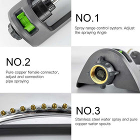 HH Together sprinkler connects to US standard 3/4-inch hoses for easy setup.