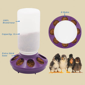 HHNIULI 2-in-1 in-brooder setup, front-close view, fits chicks, ducks, and quail.