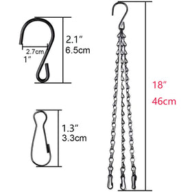 HHTHH chain with hooks for bird feeders, sturdy and rust-resistant.