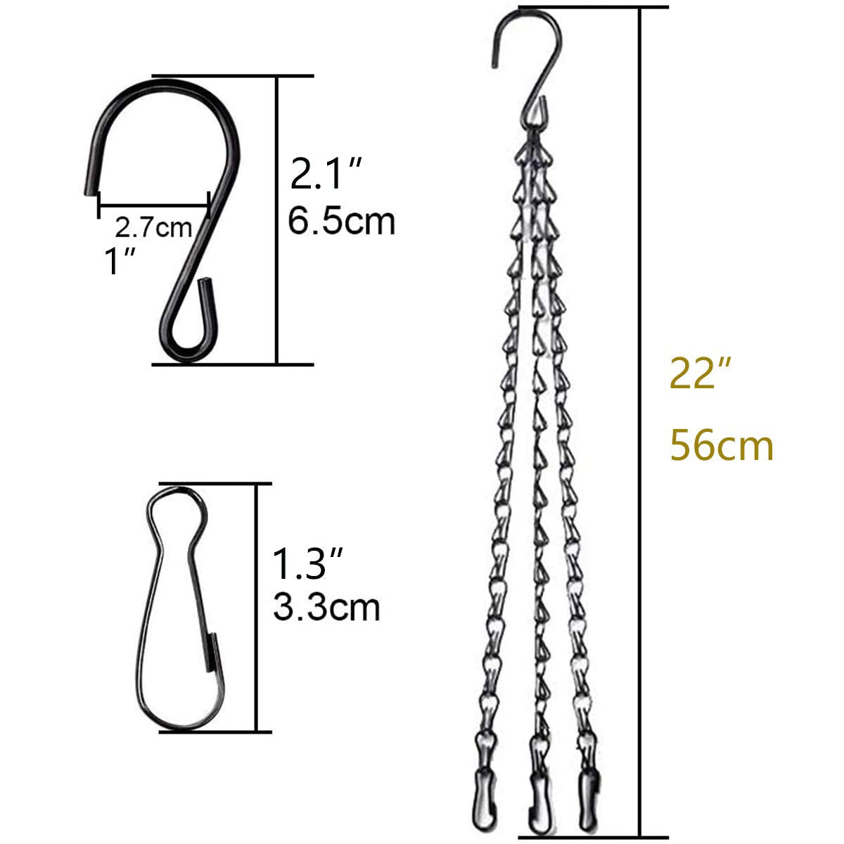 HHTHH adjustable hanging chain with S-hooks for easy height customization