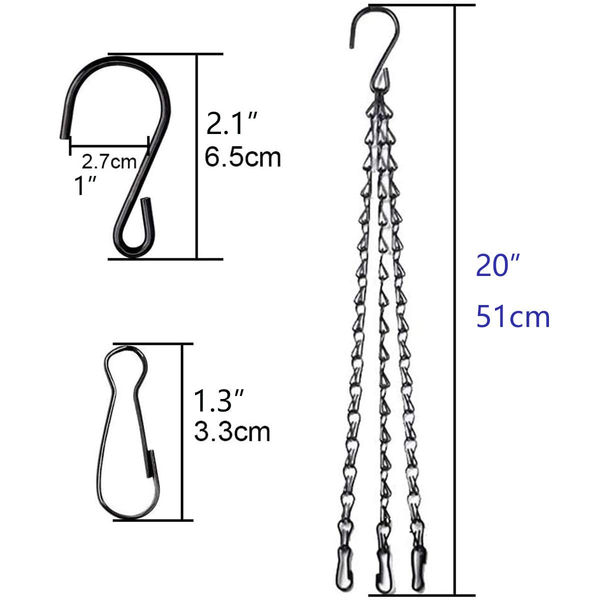 HHTHH chain closeup shows heavy-duty iron with rust-resistant coating