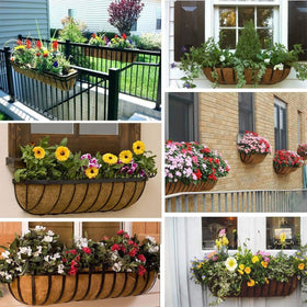 HHTHH easy install coconut liner on hanging baskets, secure fit and neat appearance.
