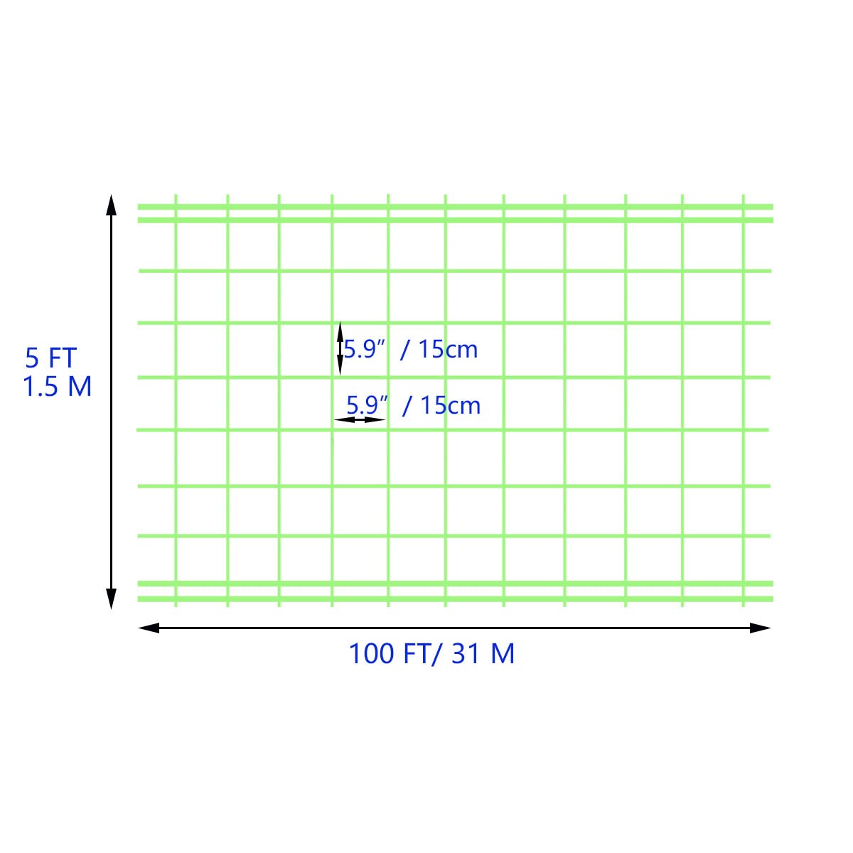 HHTHH Heavy-Duty polypropylene trellis mesh provides durable plant support through seasons.