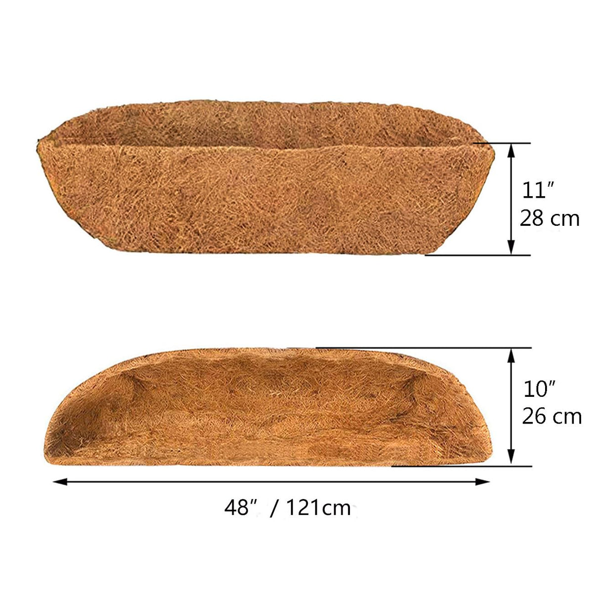 HHTHH replaceable coconut fiber liner in a window box, easy refresh for plants.