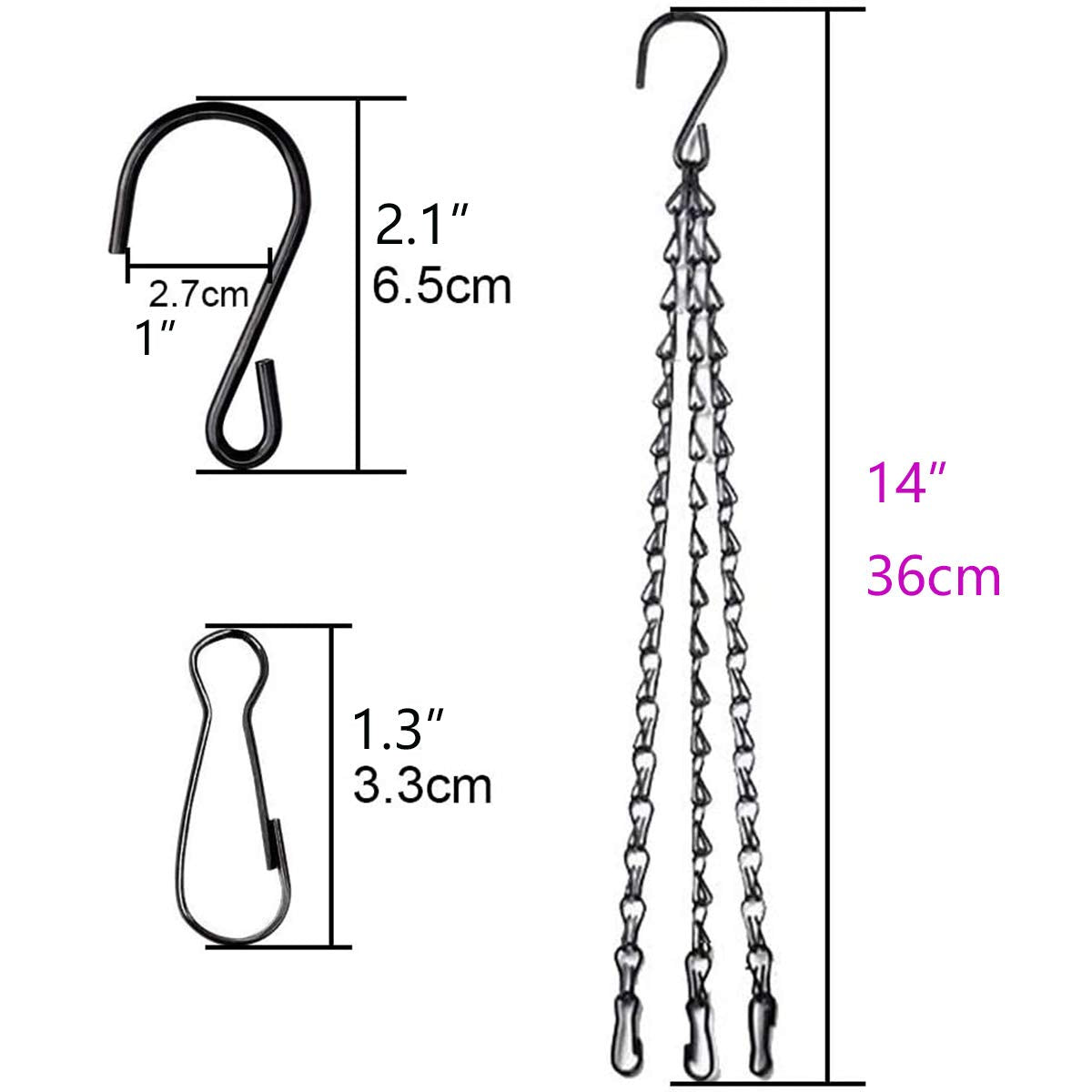 HHTHH replacement chain hanger for pots and bird feeders with adjustable height