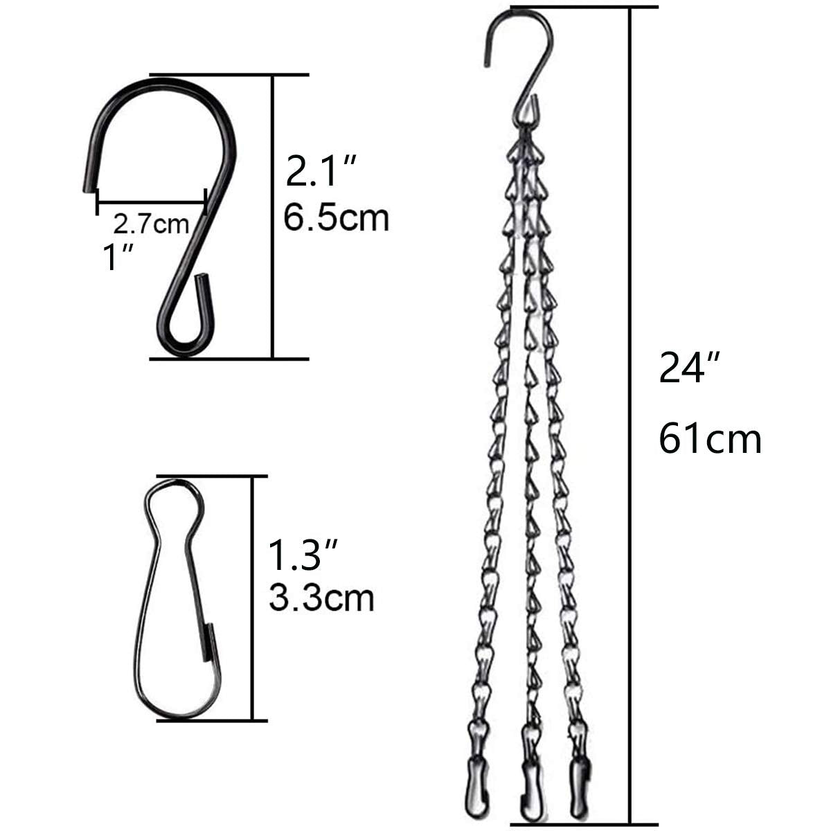 HHTHH S-hook close-up showing simple length adjustments.