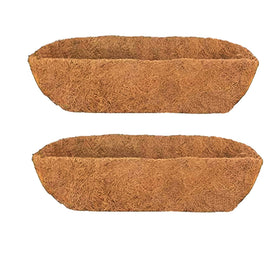 HHTHH 24-inch trough coco liner in natural coconut fiber for durable window box planting.
