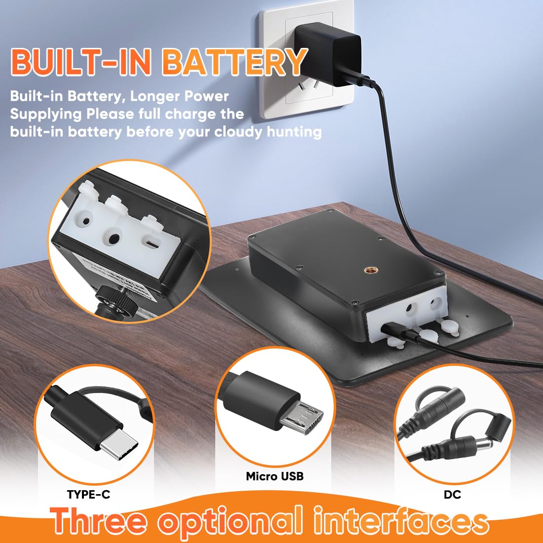 Hhuiyu 360-degree bracket enables flexible mounting for optimal sun exposure.