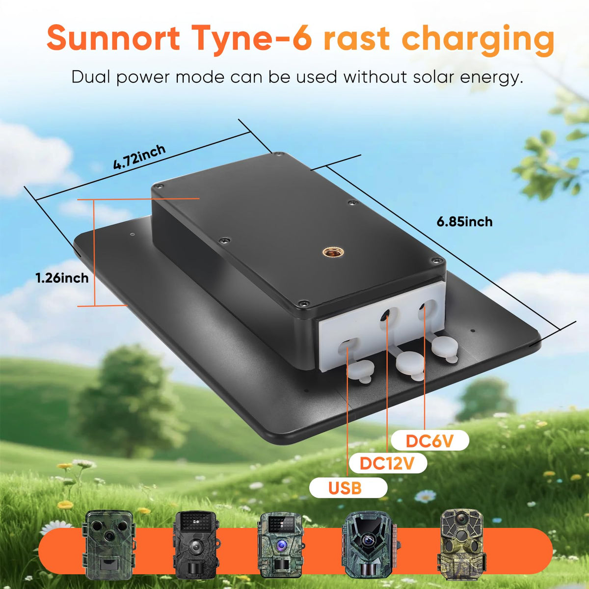 Hhuiyu outdoor-ready solar kit works in forests, backyards, and remote spots.