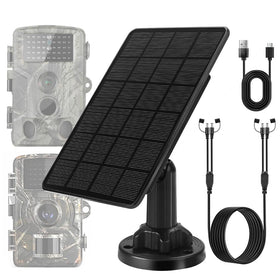Hhuiyu trail camera solar panel 3W powers remote cameras in the field.