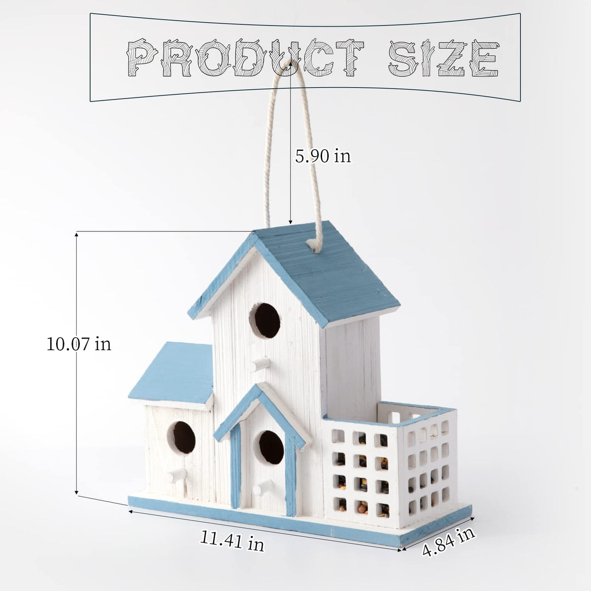 HHWODB cedar wood natural birdhouse provides durable shelter for outdoor use