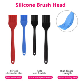 Hhyn small red silicone basting brush ideal for pastries and glazes