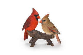 HI-LINE cardinal couple on stump garden statue adds lasting charm to outdoor spaces