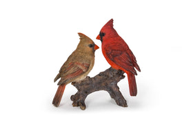 HI-LINE hand-painted cardinal garden figurine showcases lifelike detail for outdoors or indoors