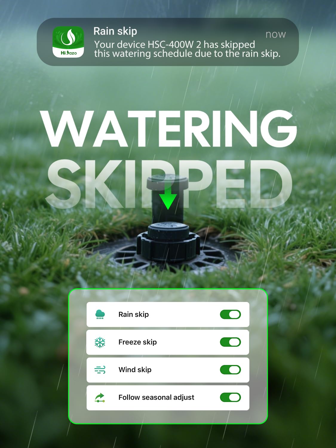 HiOazo four zones enable precise watering across different garden areas.