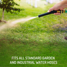 HI-TECH universal hose connection secures to standard hoses