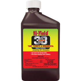 Hi-Yield 38 Plus permethrin bottle ready for turf and termite control.
