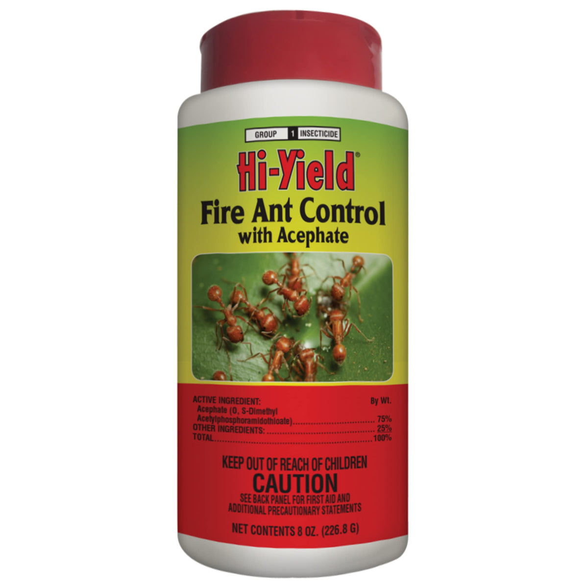 Hi-Yield Fire Ant Control Acephate granules treat mounds for season-long protection.