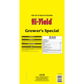 Hi-Yield Grower's Special Fertilizer applied in containers boosts slow-release feeding