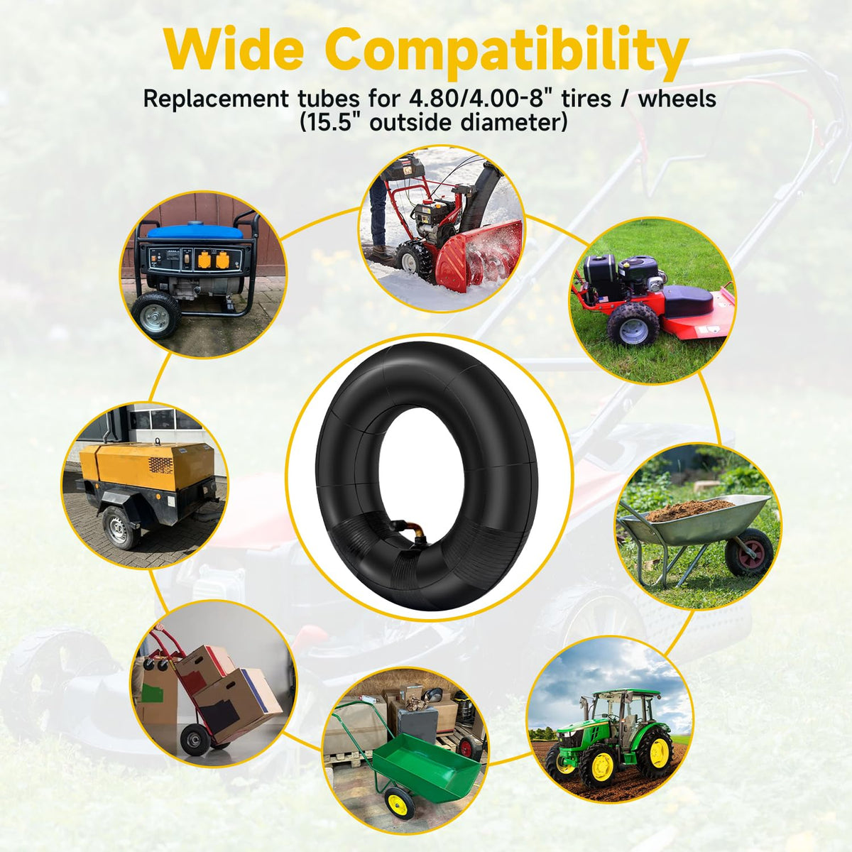 HIAORS 4.80/4.00-8 tube for tractors and hand trucks, built for reliability.