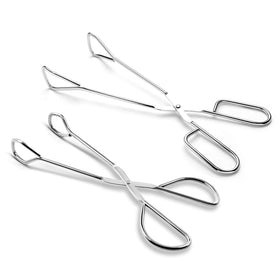 Hiash 11-inch heavy-duty stainless steel tongs grip securely for grilling and serving