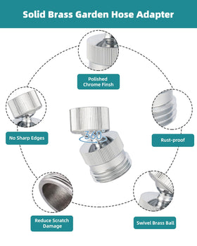 Hibbent 360-degree-rotating-aerator allows flexible spray directions for kitchen and garden tasks.
